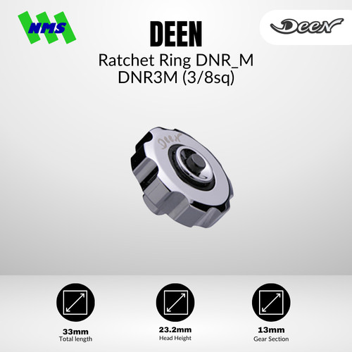 [EZM.1040150] Handle Socket DEEN DNR3M Ratchet Ring 3/8" - Original Japan