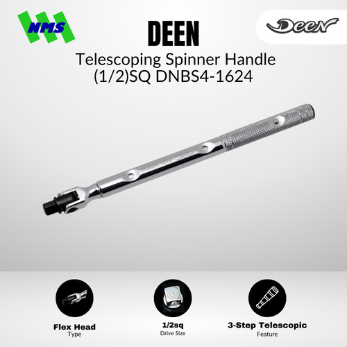 [EZM.1040151] Handle Socket DEEN DNBS4-1624 SQ 1/2" Telescopic Spinner Handle - Original Japan