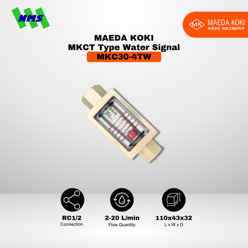 [EZM.1040156] Pengukur Arus Air Maeda Koki MKC30-4TW Water Signal RC 1/2 2-20L/min