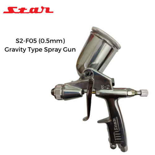 [EZM.1040166] Mesin Cat Angin STAR S2-F05 Gravity Type Mini Air Spray Gun 0.5mm Nozzle Tabung Atas