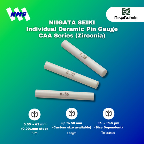 [EZM.1040182] Alat Ukur Diameter Niigata Seiki CAA Individual Ceramic Pin Gauge QC Lubang Non Magnetik Anti Karat [Tanya ukuran via chat]