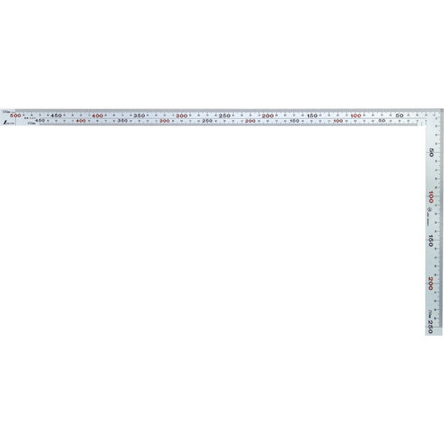 [EZM.1040217] Penggaris Siku Shinwa H-1411 Square Ruler 50 cm JIS Stainless Steel 500 x 250 mm 10405