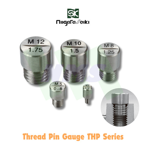 [EZM.1040227] Alat Ukur Drat Niigata Seiki SK Thread Pin Gauge M2 ~ M20 Stainless Steel Lubang Ulir Bubut