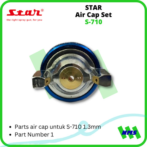 [EZM.1040255] STAR Air Cap Set S-710 1.3mm Untuk Spray Gun S-710 Nomor Part