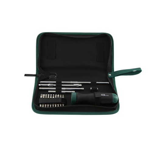 [EZM.1040434] Obeng SATA 09343 26Pc. Standard Handle Ratcheting Screwdriver Set