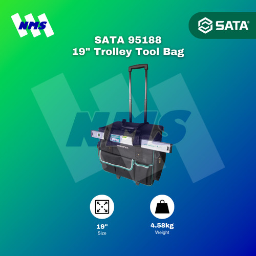 [EZM.1040572] Tas Perkakas SATA 95188 Trolley Tool Bag 17" Inci Koper Troli