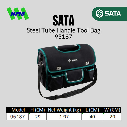 [EZM.1040573] Tas Perkakas SATA 95187 Steel Tube Handle Tool Bag 18" Inch