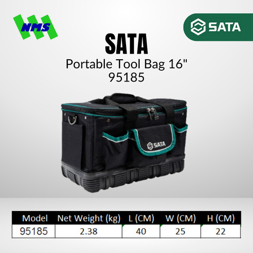 [EZM.1040574] Tas Perkakas SATA 95185 Portable Tool Bag 16" Inci