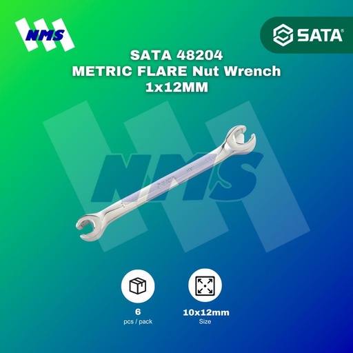 [EZM.1040636] Kunci Pas SATA 48204 Metric Flare Nut Wrench 10mm x 12mm ST48204SC