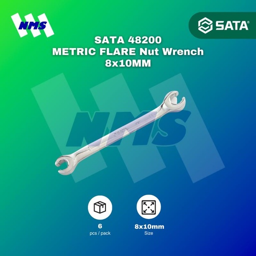 [EZM.1040640] Kunci Pas SATA 48200 Metric Flare Nut Wrench 8mm x 10mm ST48200SC