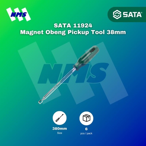 [EZM.1040659] Obeng Magnet SATA 11924 Magnetic Pickup Tool Long Hanlde 380mm