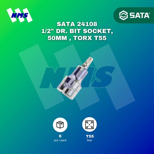 [EZM.1040682] Bit Sok Bintang SATA 24108 1/2" Dr. Bit Socket, 50mm , Torx T55