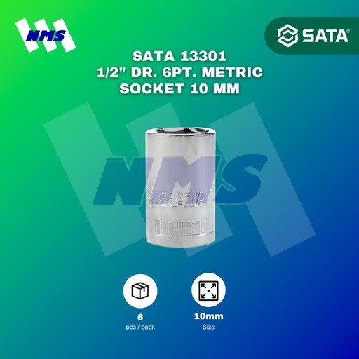 [EZM.1040689] Kunci Soket SATA 13301 1/2" DR. 6PT. METRIC SOCKET 10 MM