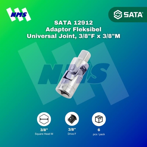 [EZM.1040690] Adaptor Fleksibel SATA 12912 Universal Joint, 3/8" F x  3/8" M Inci