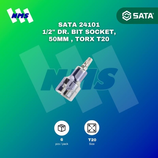 [EZM.1040699] Bit Sok Bintang SATA 24101 1/2" Dr. Bit Socket, 50mm , Torx T20