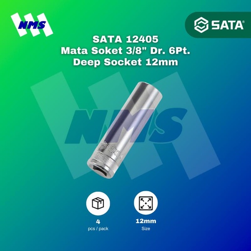 [EZM.1040712] Kunci Soket SATA 12405 3/8" Dr. 6Pt. Deep Socket 12mm