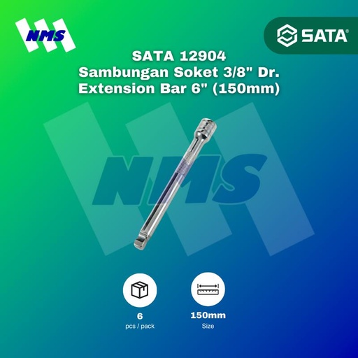 [EZM.1040714] Sambungan Soket SATA 12904 3/8" Dr. Extension Bar 6" 150mm