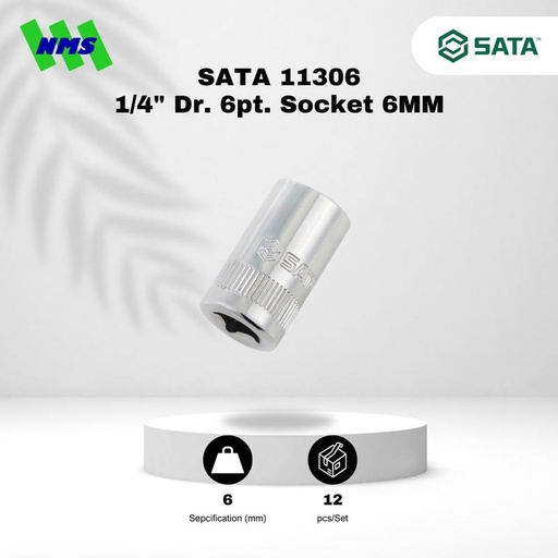 [EZM.1040745] Kunci Soket SATA 11306 1/4" Dr. 6Pt. Socket 6mm
