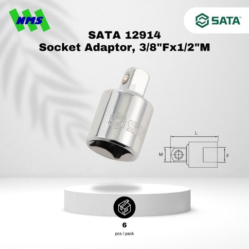 [EZM.1040747] Konverter SATA 12914 3/8" Dr. Adapter 3/8" Inch F X 1/2" Inch