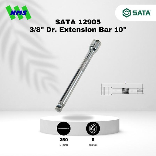 [EZM.1040750] Sambungan Soket SATA 12905 3/8" Dr. Extension Bar 10" 250mm