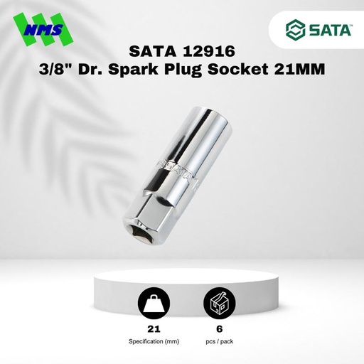 [EZM.1040753] Soket Busi SATA 12916 3/8" Dr. Spark Plug Socket 21mm