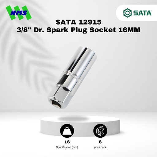 [EZM.1040759] Soket Busi SATA 12915 3/8" Dr. Spark Plug Socket 16mm