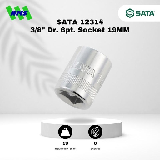 [EZM.1040761] Kunci Soket SATA 12314 3/8" Dr. 6Pt. Metric Socket 19mm