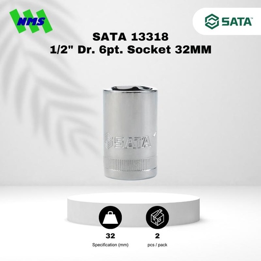 [EZM.1040766] Kunci Soket SATA 13318 1/2" Dr. 6Pt. Metric Socket 32 mm