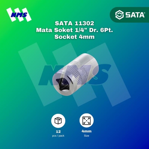 [EZM.1040770] Kunci Soket SATA 11302 1/4" Dr. 6Pt. Socket 4mm