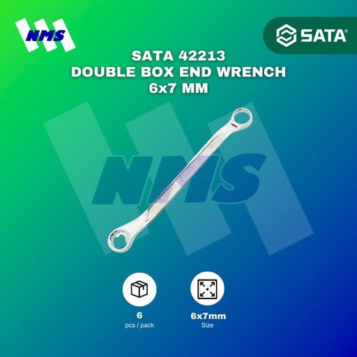 [EZM.1040782] Kunci Ring SATA 42213 Double Box End Wrench 6mm X 7 mm