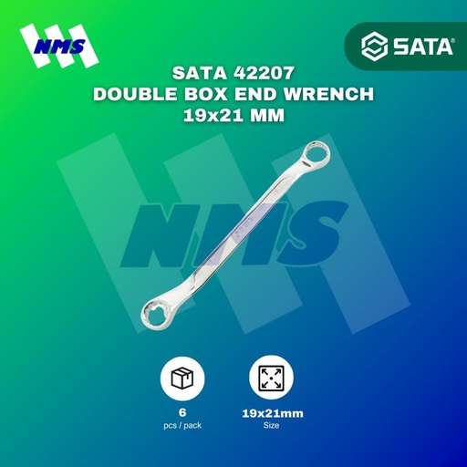 [EZM.1040787] Kunci Ring SATA 42207 Double Box End Wrench 19mm X 21 mm