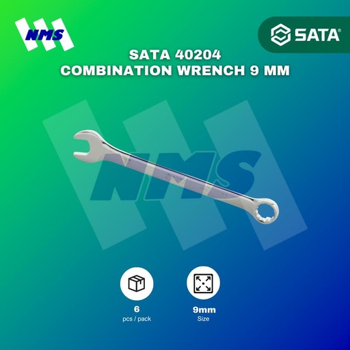[EZM.1040794] Kunci Ring Pas SATA 40204 Combination Wrench 9 mm