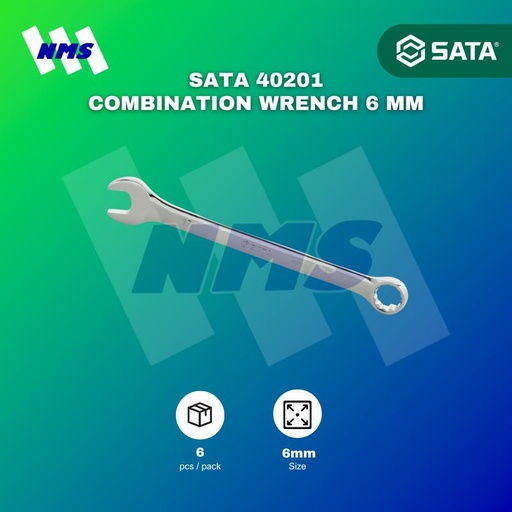 [EZM.1040795] Kunci Ring Pas SATA 40201 Combination Wrench 6 mm