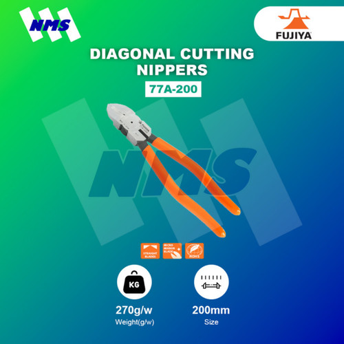 [EZM.1041514] Tang Potong FUJIYA 77A-200 Diagonal Cutting Nippers Japan 200mm 8 Inci
