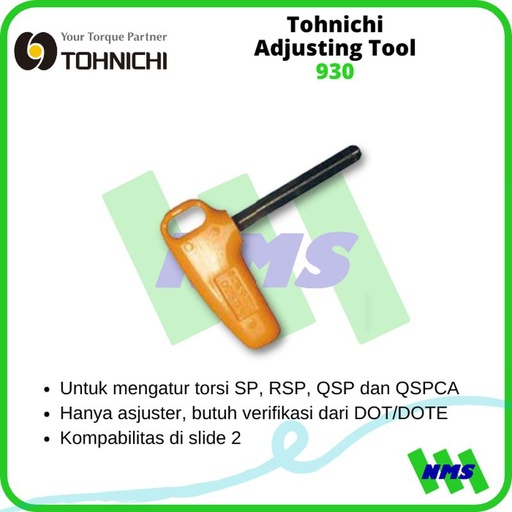 [EZM.1042474] Kunci Knob Setting Torsi No 930 Tohnichi Adjusting Tool untuk QSP/CSP