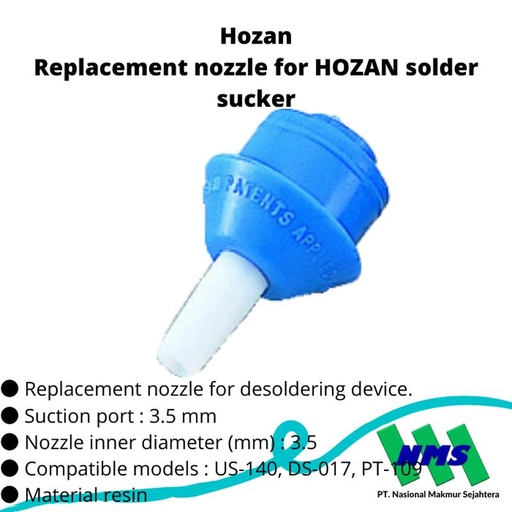 [EZM.1043041] TRUSCO 120-3371Replacement nozzle for HOZAN solder sucker SRT-12