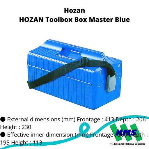 [EZM.1043048] TRUSCO 117-2573 HOZAN Toolbox Box Master Blue B-55-B