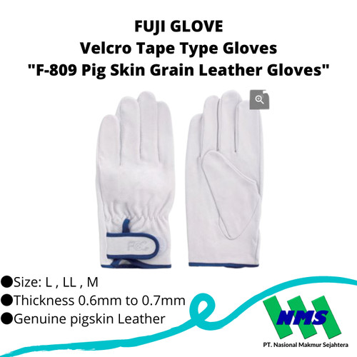 [EZM.1043145] Sarung Tangan Fuji Gloves Tape Type Gloves F-809 Pig Skin Grain Leather Gloves