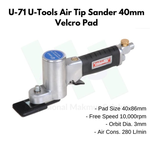 [EZM.1043546] Amplas Angin U-71 U-Tools Air Tip Sander 40mm Pad