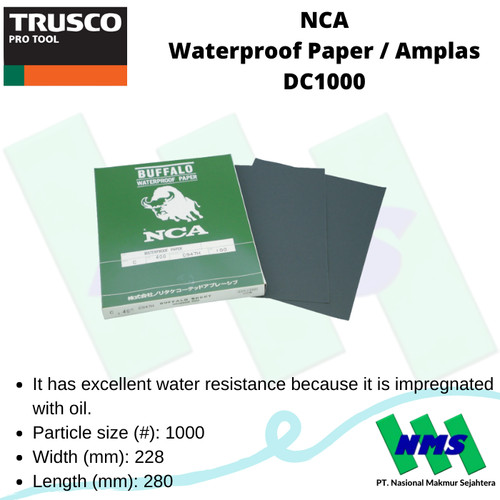 [EZM.1044264] Amplas Tahan Air NCA Waterproof Paper DC1000 132-1595