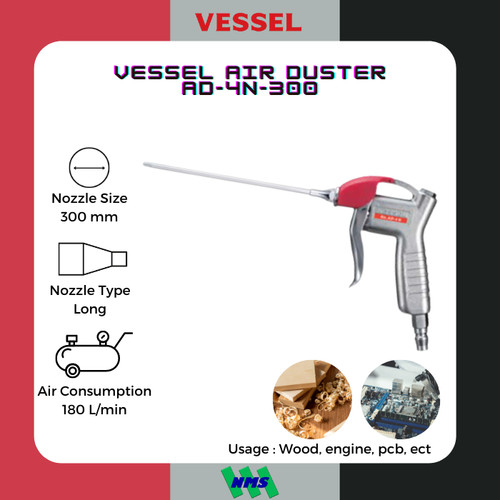 [EZM.1044274] VESSEL Air Duster Long Nozzle 300mm AD-4 N-300