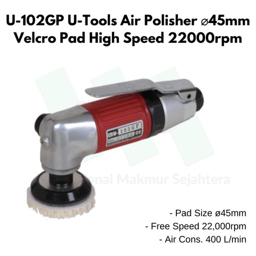 [EZM.1044284] U-102GP U-Tools Air Polisher ⌀45mm Velcro Pad High Speed 22000rpm