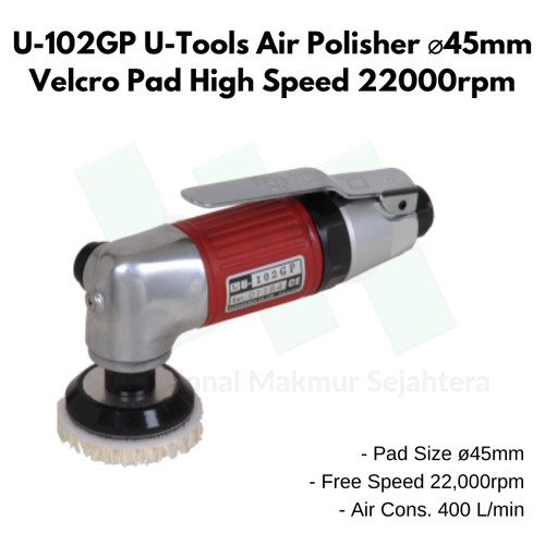 [EZM.1044284] U-102GP U-Tools Air Polisher ⌀45mm Velcro Pad High Speed 22000rpm