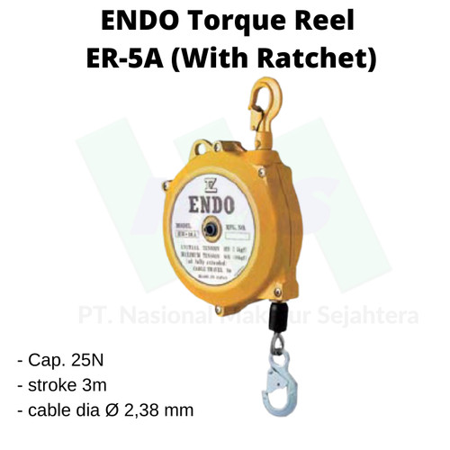 [EZM.1044286] Torque Reel Cap. 25N stroke 3m ENDO ER-5A (With Rachet)