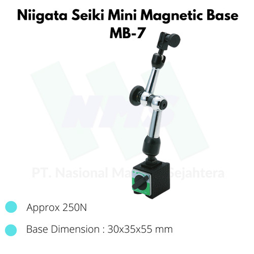 [EZM.1044300] Niigata Seiki Mini Magnetic Base with Locking Knob MB-7 Stand Magnet
