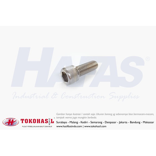 [EZR.2300017] Socket Cap Screw SS 3/8 x 1 1/2 - 16T (Baut L stainless steel 304)