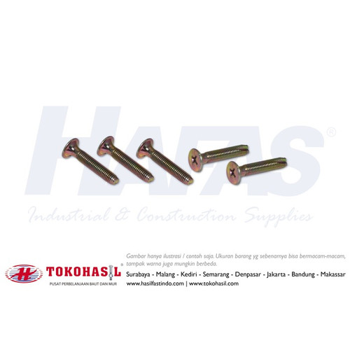 [EZR.2300038] Screw Container M6 x 45 (kuning) | Sekrup - 1 BOX (400 pcs)