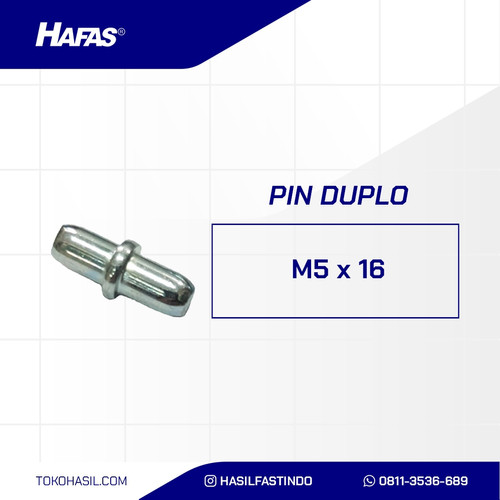 [EZR.2300056] Pin Duplo Screw M5 x 16 (putih) / Ambalan Rak Lemari