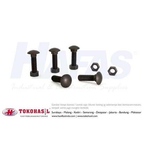 [EZR.2300660] Baut & Mur CB 7/16 x 3" (B/N Payung)