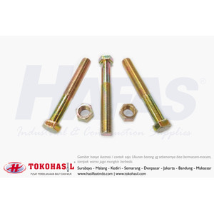 [EZR.2301810] Baut & Mur_ B/N M14x70, M14 x 70 - P1.50 MF (kuning), Half
